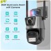 P10Q IP Κάμερα Παρακολούθησης 4MP 4K Wifi Αδιάβροχη με Dual Lens, Police Light Alarm